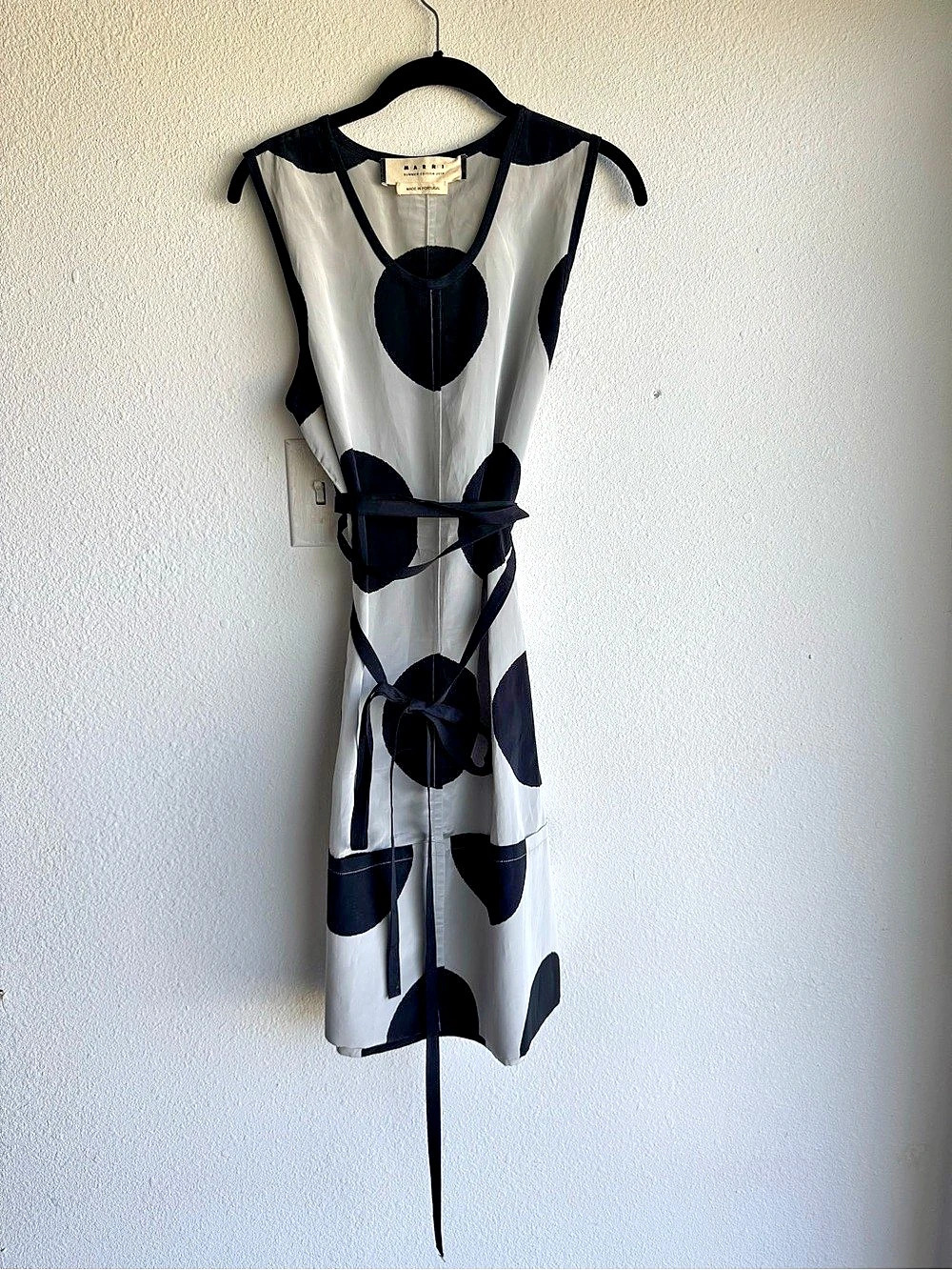 Vintage Marni Summer Edition 2011 Polka Dot Mini Dress in grey & Black Size 44